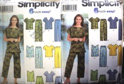 7236 Simplicity  6 EZ SS / SLEEVELESS TOPS, PANTS, SHORTS PATTERN 18-32W 2 SZS CHOICE UNCUT